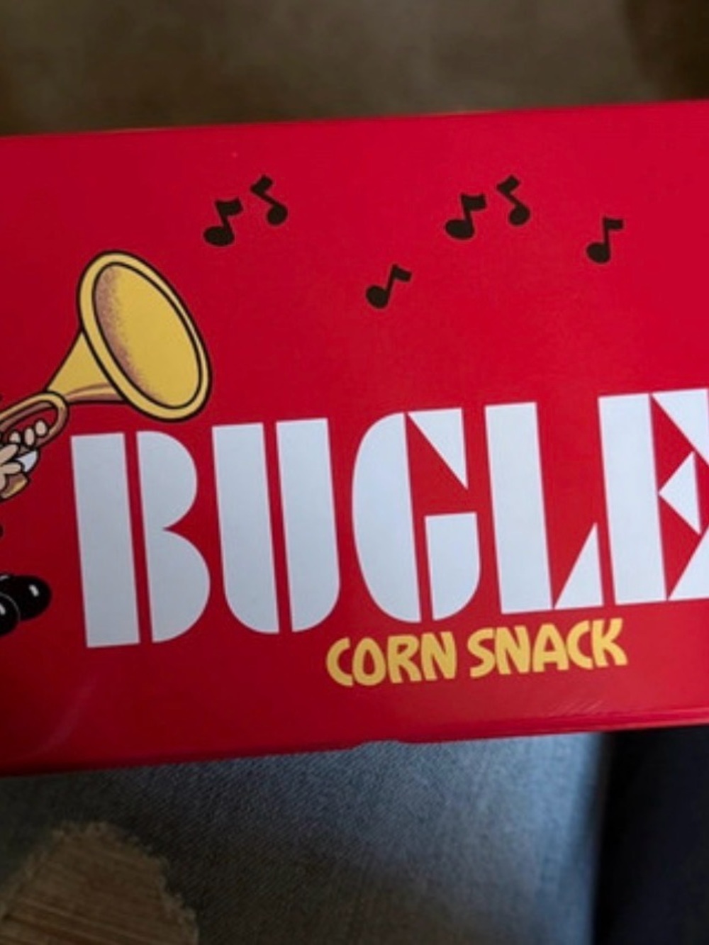 Vintage BNIB Bugles tin pencil box- Red